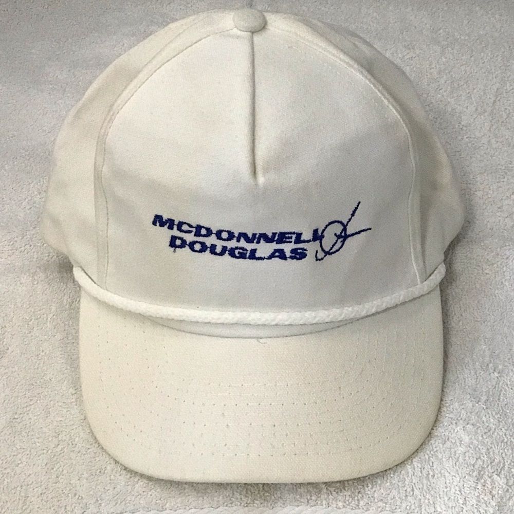 Outdoor Cap - McDonnell Douglas Adjustable Clasp White Golf Cap